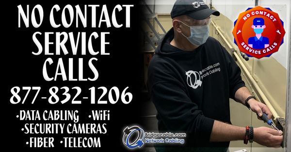 No Contact Service for Network Cabling in Philadelphia and New Jersey 877-832-1206