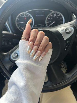 chrome french tips