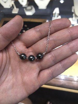 Tahitian pearl necklace I purchased.