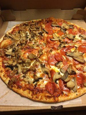 Pepperoni and mushrooms