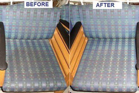 Before and After Upholstery Cleaning