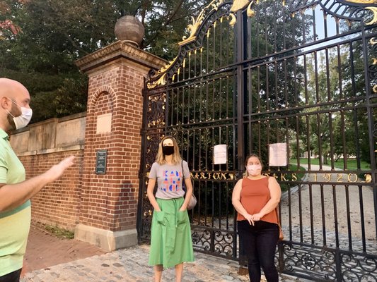 The tour starts at the Oak Hill Cemetery. A walking tour is a great, COVID-safe activity.