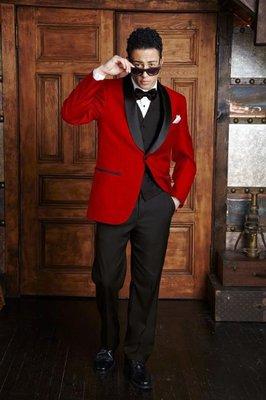 Bradford Red Tuxedo Jacket Slim Fit