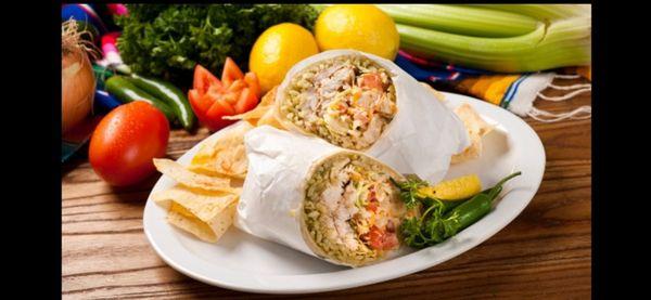 Salmon Burrito, served Regular or Cajun.