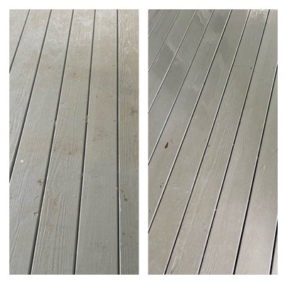 Porch before and after