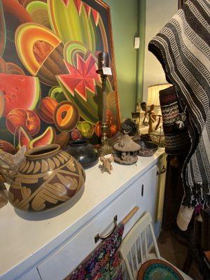 Beautiful art wares, pottery and textiles  in La Cabana.