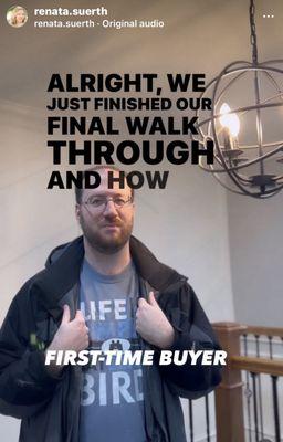 First-time buyer at the finish line.