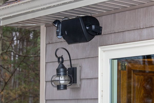 Weather rated outdoor speakers.