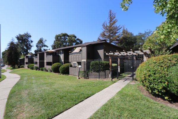 Gated community with vehicle and pedestrian access