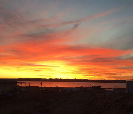 Sunset from the small fenced dog park-which, ironically enough, had a nice view