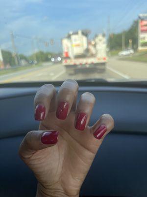 my "red" nails