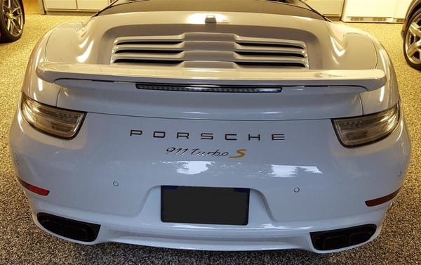 Speed Yellow 'S' emblem for Porsche 911 Turbo S