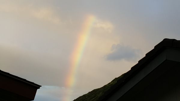 Somewhere over that rainbow is downtown honolulu