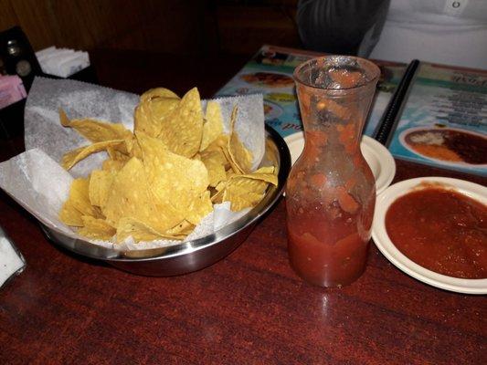 Hot chips and salsa were very good!