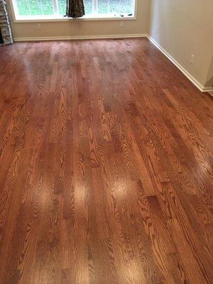 Refinished oak floor