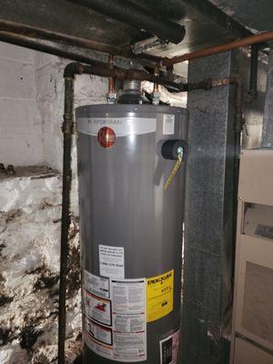 Water heater installed