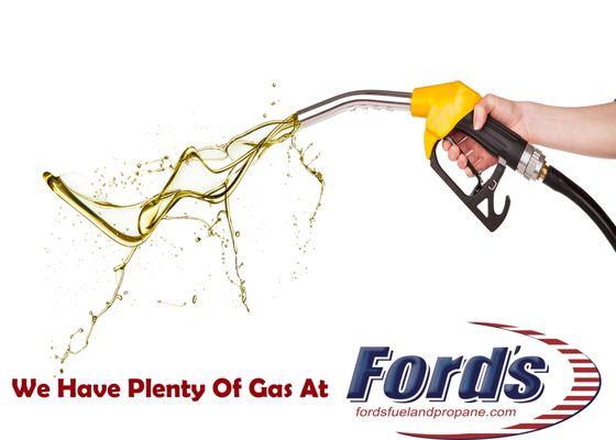 Fill up at Ford's! We have the non-ethanol premium and treated regular to get you more miles per gallon.