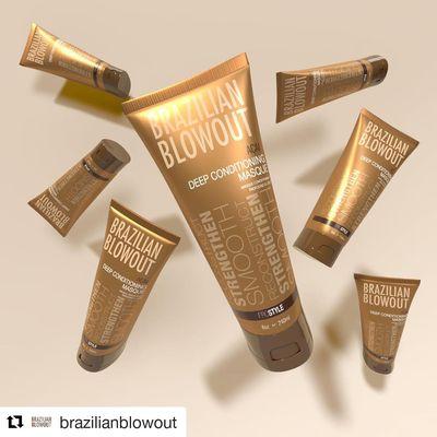 Dry winter hair gets moisturized & repaired w #Brazilian  blowouts Masque. In stock here