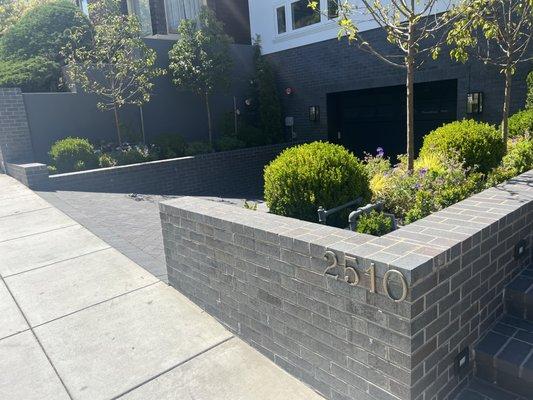 Pacific Heights project brick veneer,walkways,steps driveway