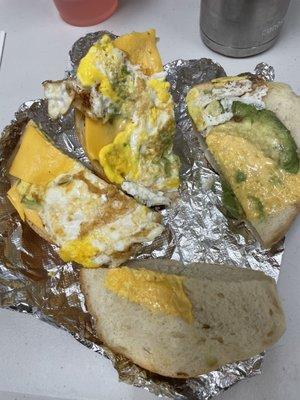 Egg avocado And cheese