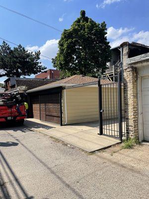 New gutters to garage