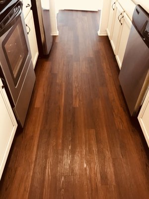 Kitchen floor. Work just completed at Woodbridge VA.