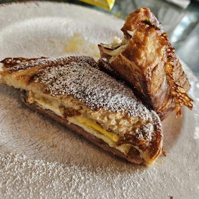 The Cristo French toast breakfast sandwich, savory and Sweet!