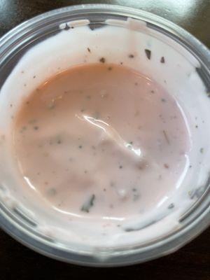 Creamy pink dressing. Best dressing evaaaa.