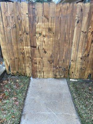 After algae is removed from concrete and fence looks 10x better and brings the value up to your property.