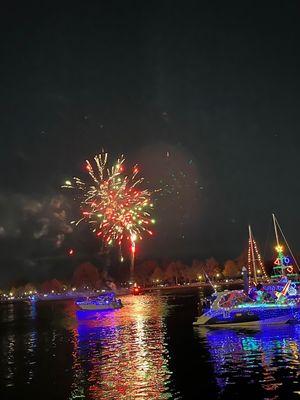 DC Wharf Holiday Boat Parade Fireworks