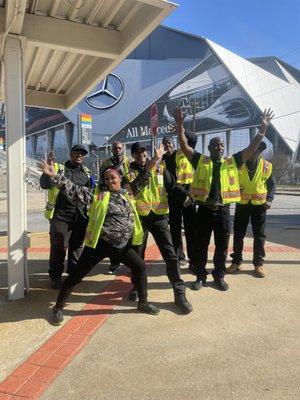 Our crew at Marta station