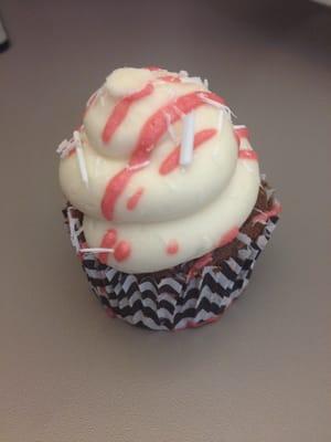 Raspberry filled chocolate cupcake with buttercream frosting? Yes, please.