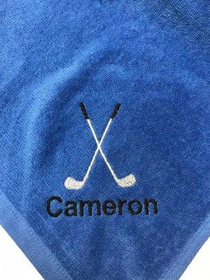 Golf towels embroidered with name of choice.