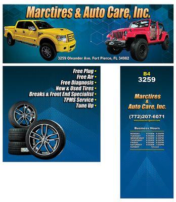 We are here for your tire and auto care needs!