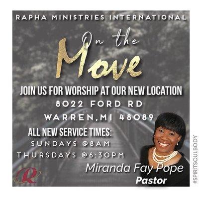 Rapha Ministries International has moved!