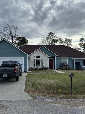 New roof installation and removed and replace siding and windows