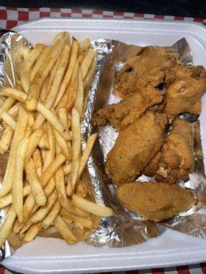 6 Wings &  Fries