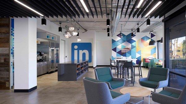 Beautiful space planned by KBM-Hogue for LinkedIn's Carpinteria office.