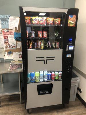 Snack/drink machine in the back corner!