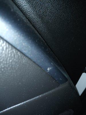 Damage to door panel