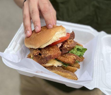 Fried Pork Belly Sandwich