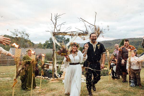 Such a beautiful Pagan wedding.