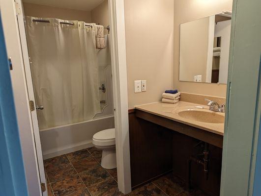 Cabin bathroom.