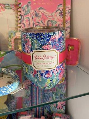 We are loving our Lilly Pulitzer stainless steel tumblers!