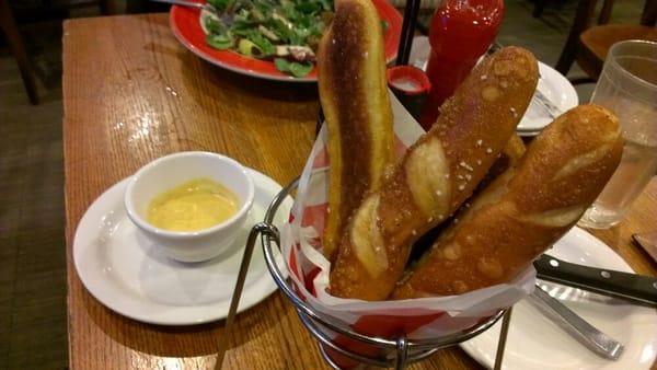 Warm Pretzels with Craft Beer-Cheese Dipping Sauce