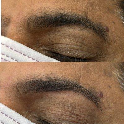 Men's eyebrow threading