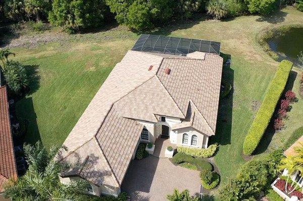 newly finished tile roof