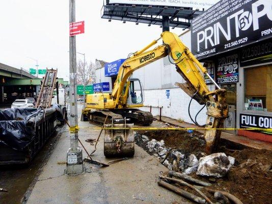 Excavation project in New York City