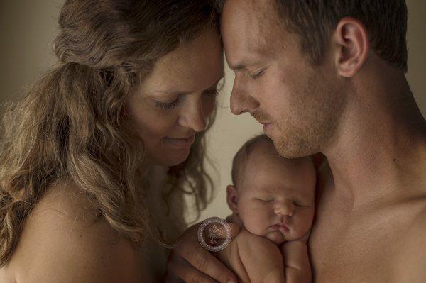 Newborn photo shoot done in studio.