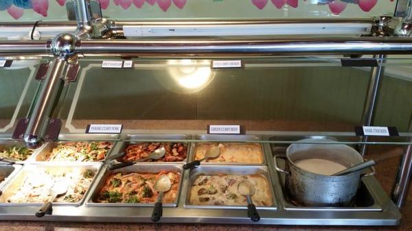 Lunch buffet,  curries